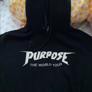 JUSTIN BIEBER PURPOSE TOUR OFFICIAL HOODIE SIZE L